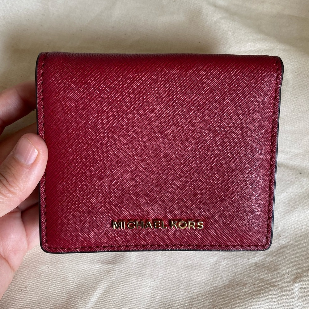 NWOT Michael Kors ruby red wallet